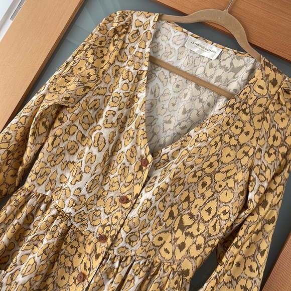 LA PRESTIC OUISTON ~ Cristo Leopard-Print Silk Midi Dress 1 - Picture 6 of 7